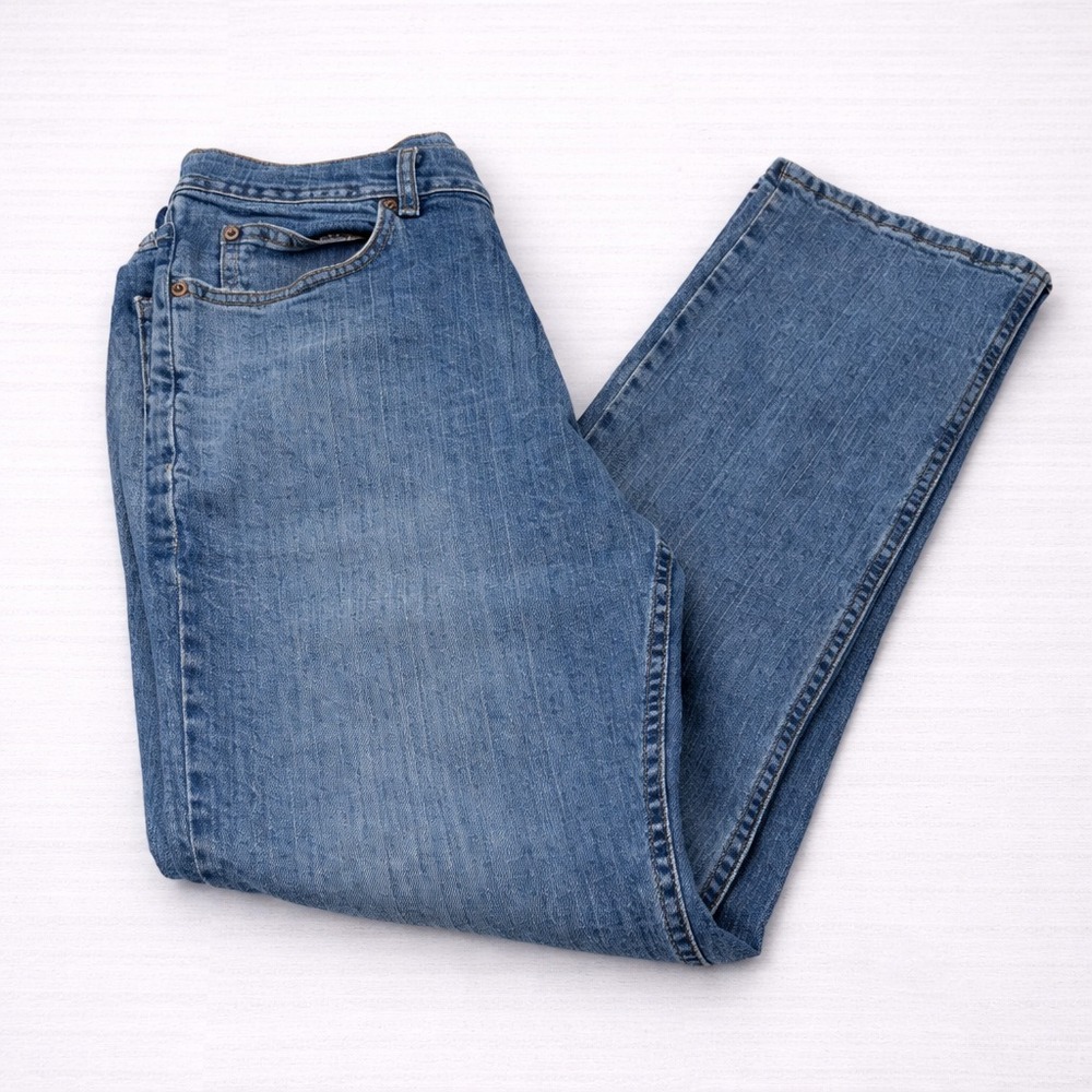 Lee Jeans Mens 33x30 Blue Straight Leg Denim Pants Classic Casual